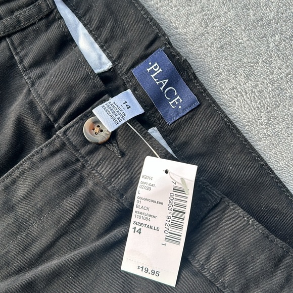 The Children’s Place Boys Black Twill Chino Pants Size 14 NWT - Picture 2 of 4